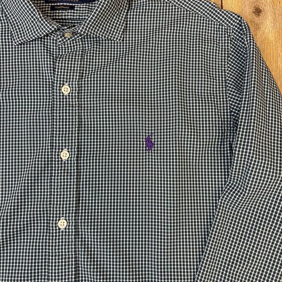 Polo Ralph Lauren Mens Button Shirt Performance Nylon Large Long Sleeve - Picture 6 of 8